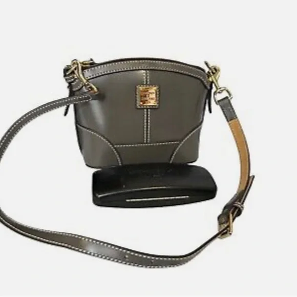 Dooney & Bourke mini domed grey satchel grey shoulder bag - Picture 3 of 9